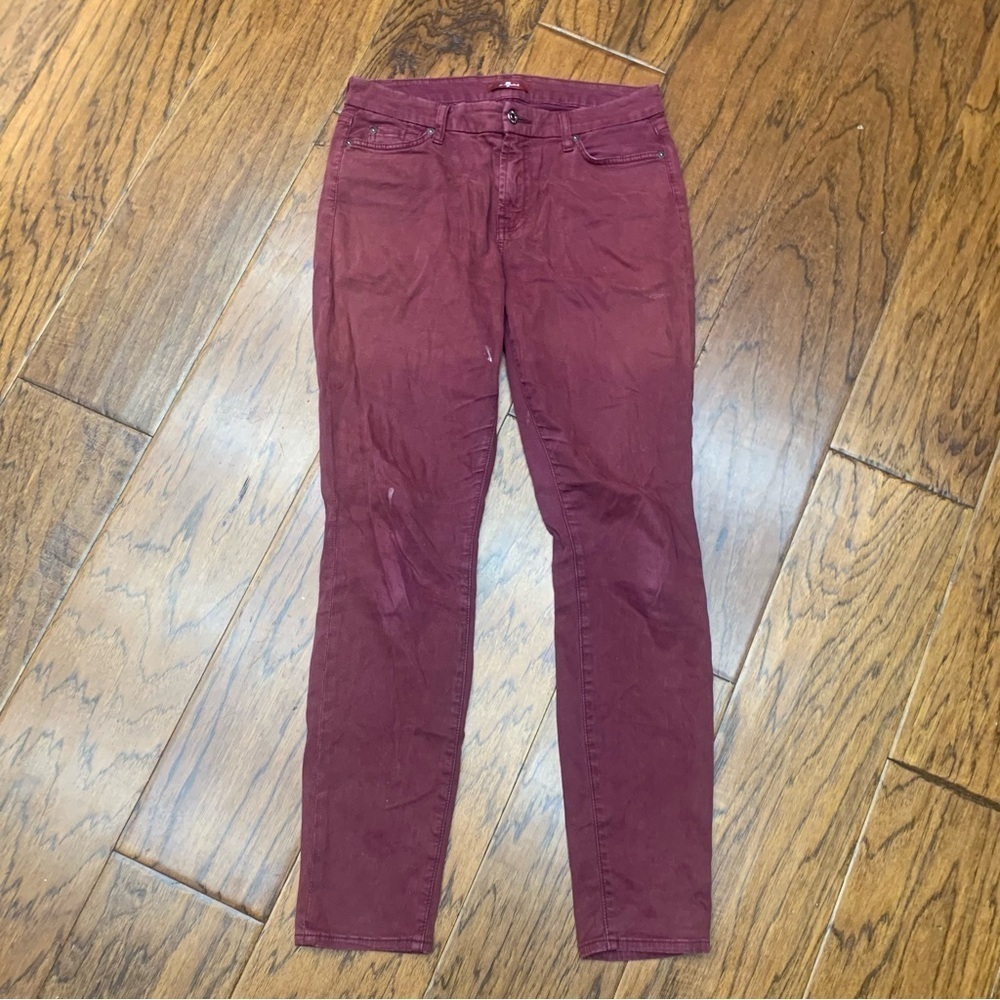 seven for all mankind women’s burgundy jeans